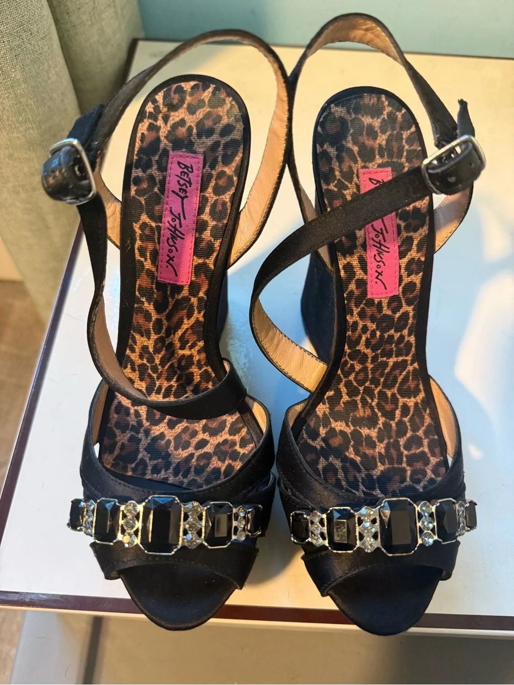 Betsey Johnson black strappy